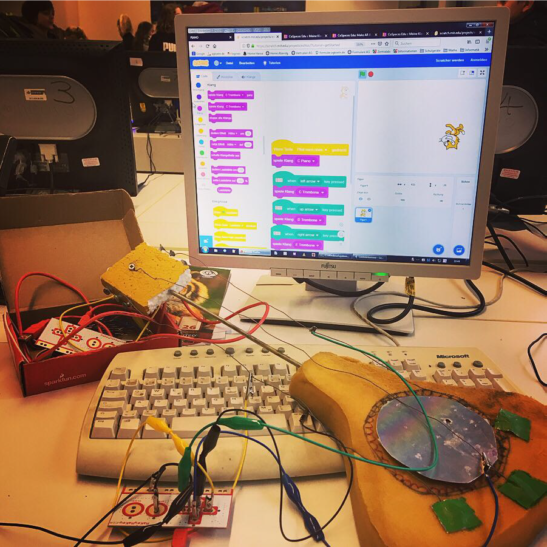 Musikinstrumente basteln mit MakeyMakey und Scratch