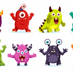 viele bunte Monster